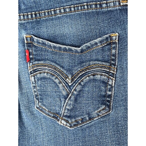 Levi’s 525 Perfect Waist Blue Jean Bermuda Shorts Size 6 Mid Rise Classic Fit - Picture 9 of 10